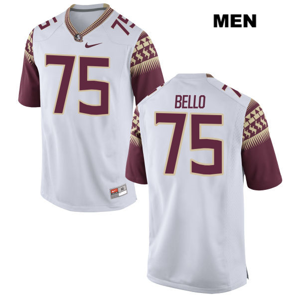 Men's NCAA Nike Florida State Seminoles #75 Abdul Bello College White Stitched Authentic Football Jersey KKY0369TN